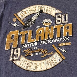 Nascar Atlanta Motor Speedway Tee - Blue and Gold